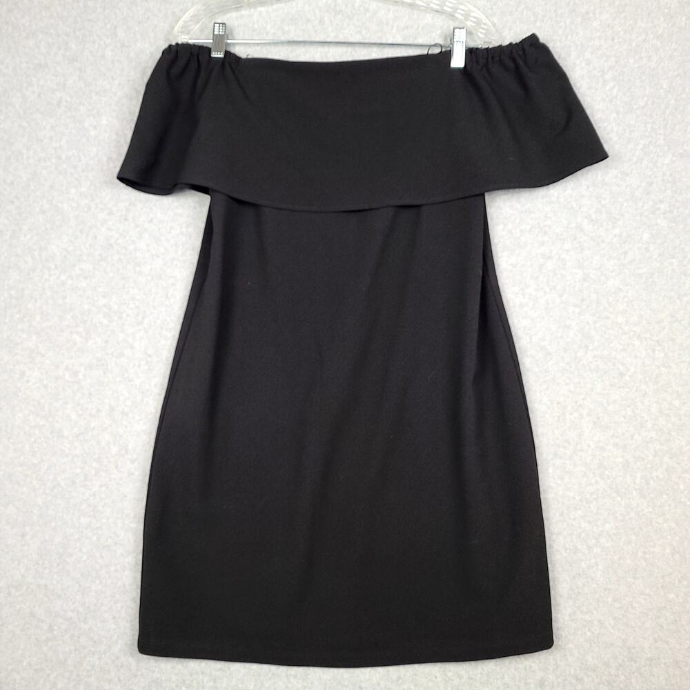 Charles Henry Off The Shoulder Black Cocktail Dress LBD Size M Nordstrom